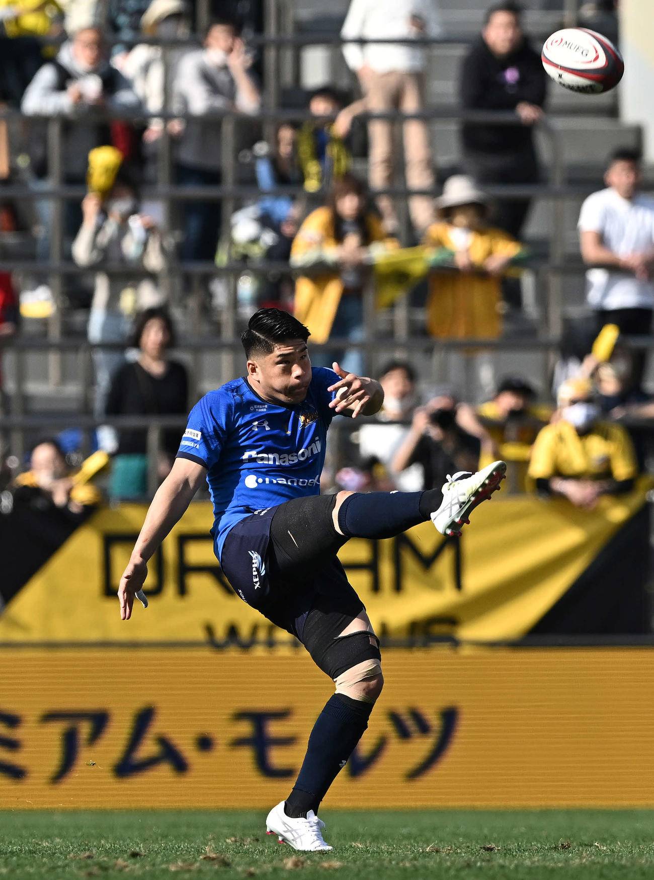 東京SG対埼玉　前半、パントキックする埼玉SO松田（撮影・滝沢徹郎）