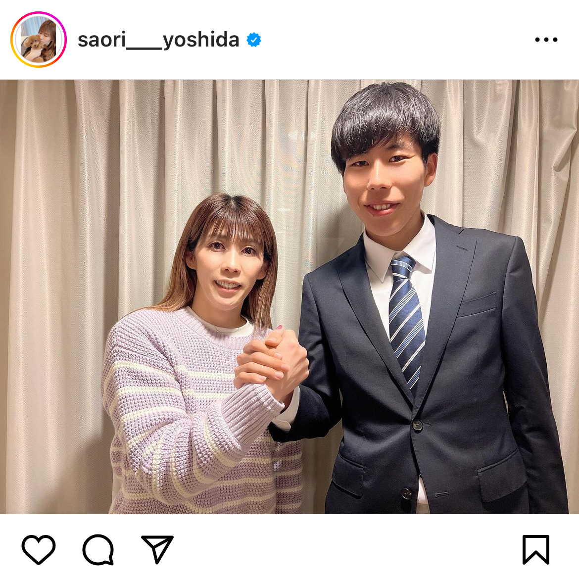 吉田沙保里のインスタグラムより