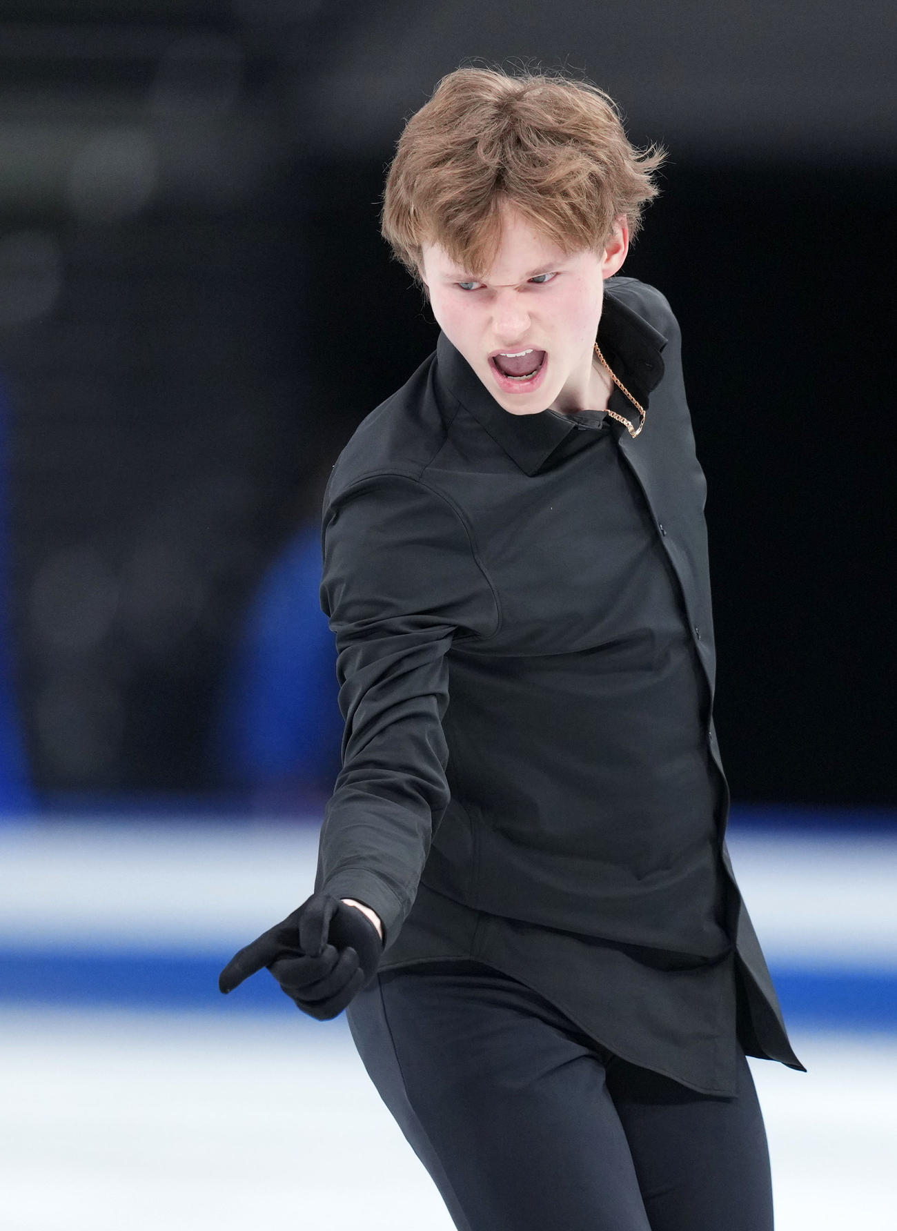 男子SPで演技するイリア・マリニン（撮影・横山健太）