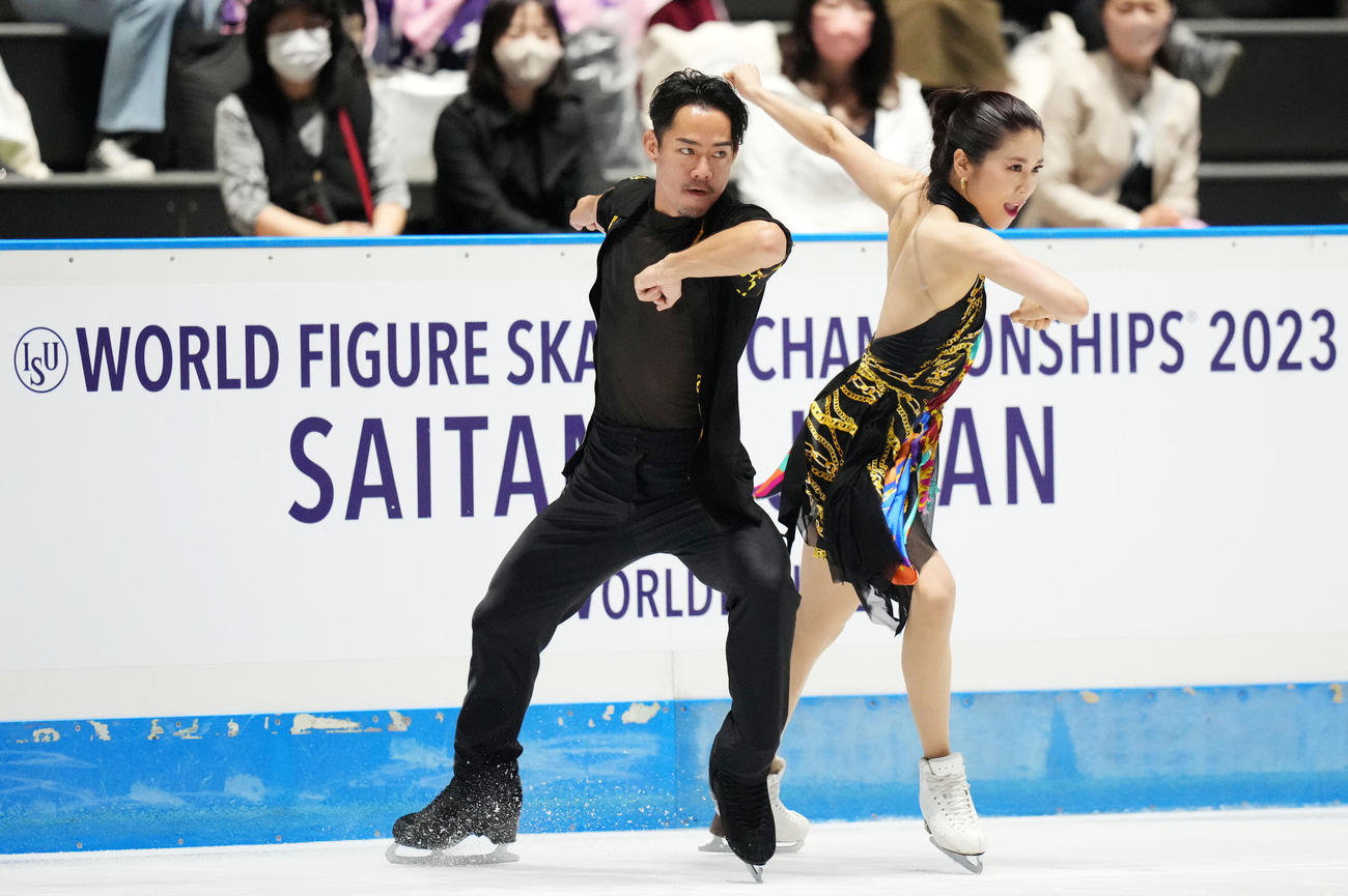 練習に臨む「かなだい」村元（右）高橋組（撮影・横山健太）