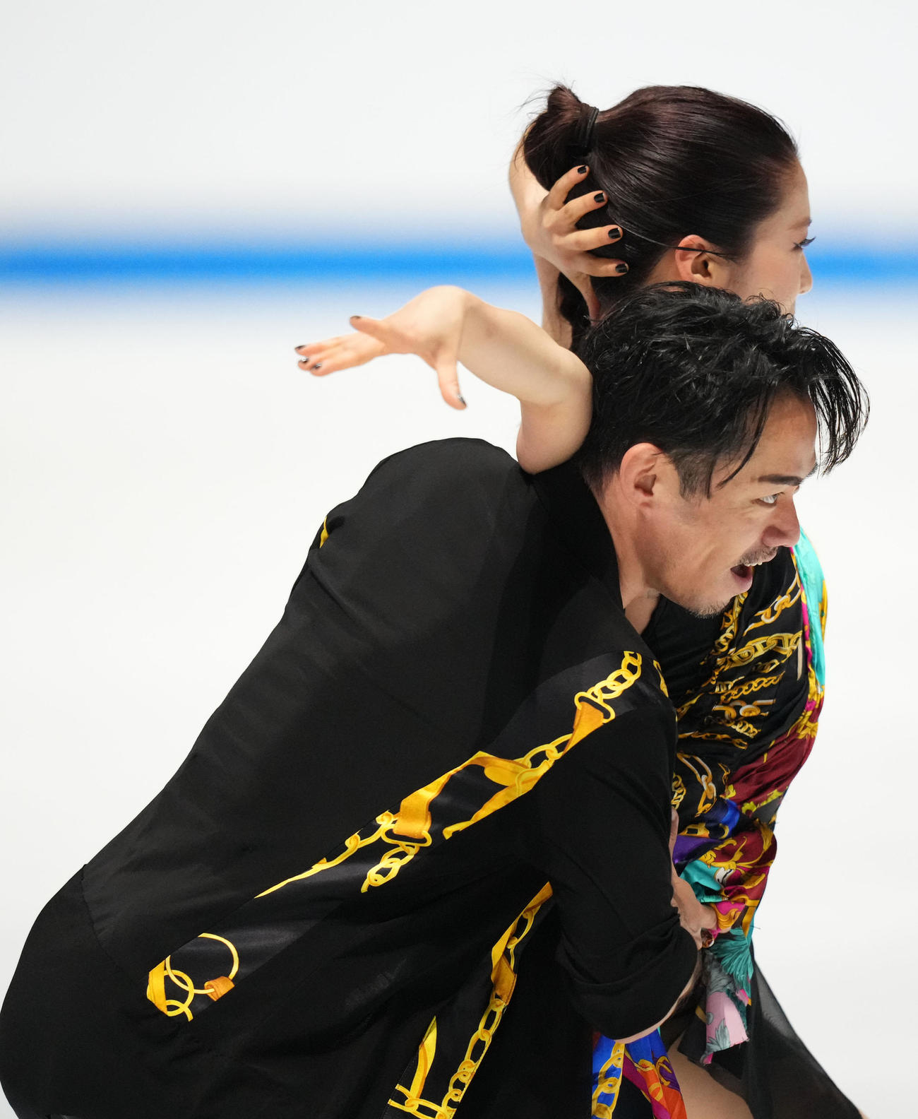 練習に臨む「かなだい」村元（右）高橋組（撮影・横山健太）