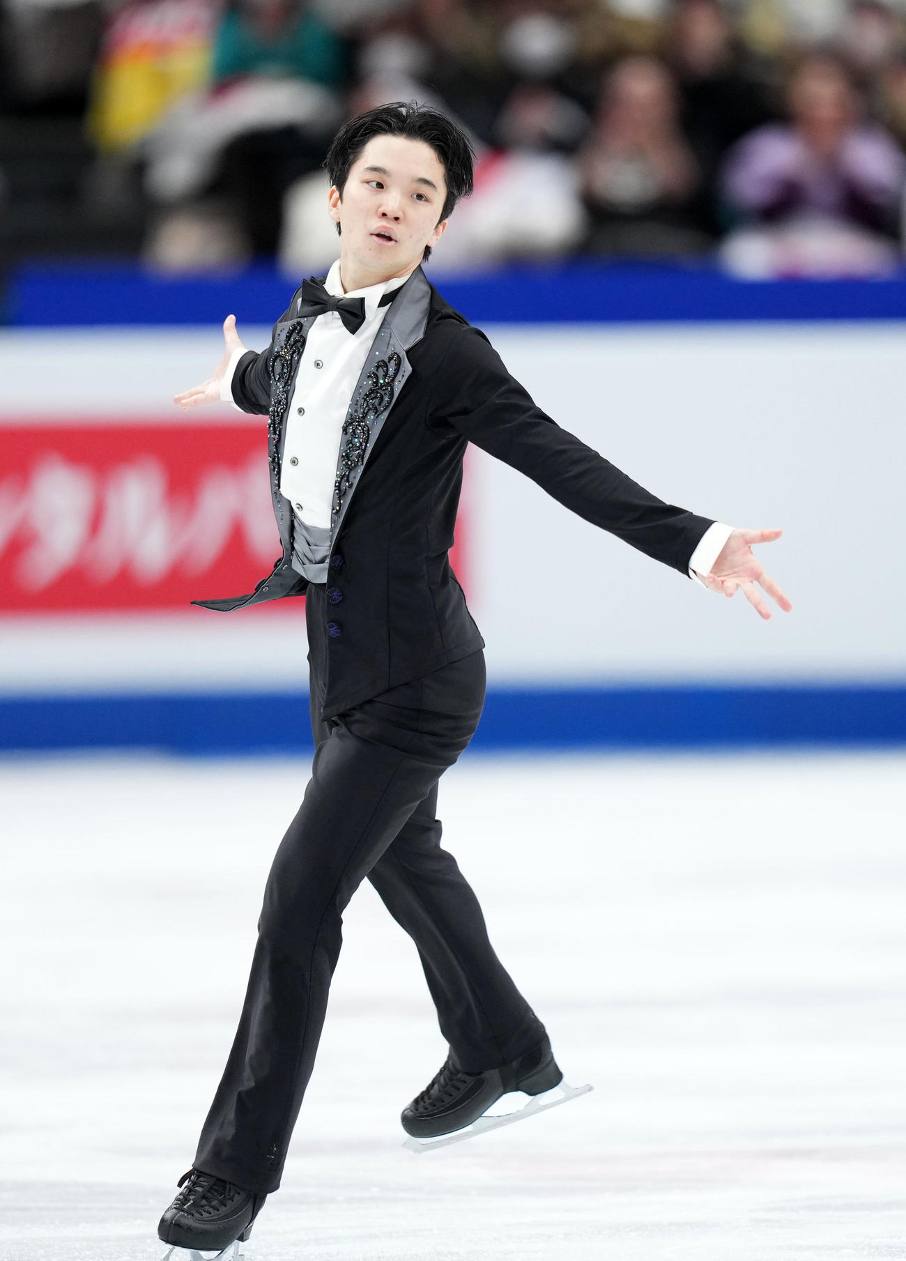 男子フリーで演技する友野（撮影・横山健太）