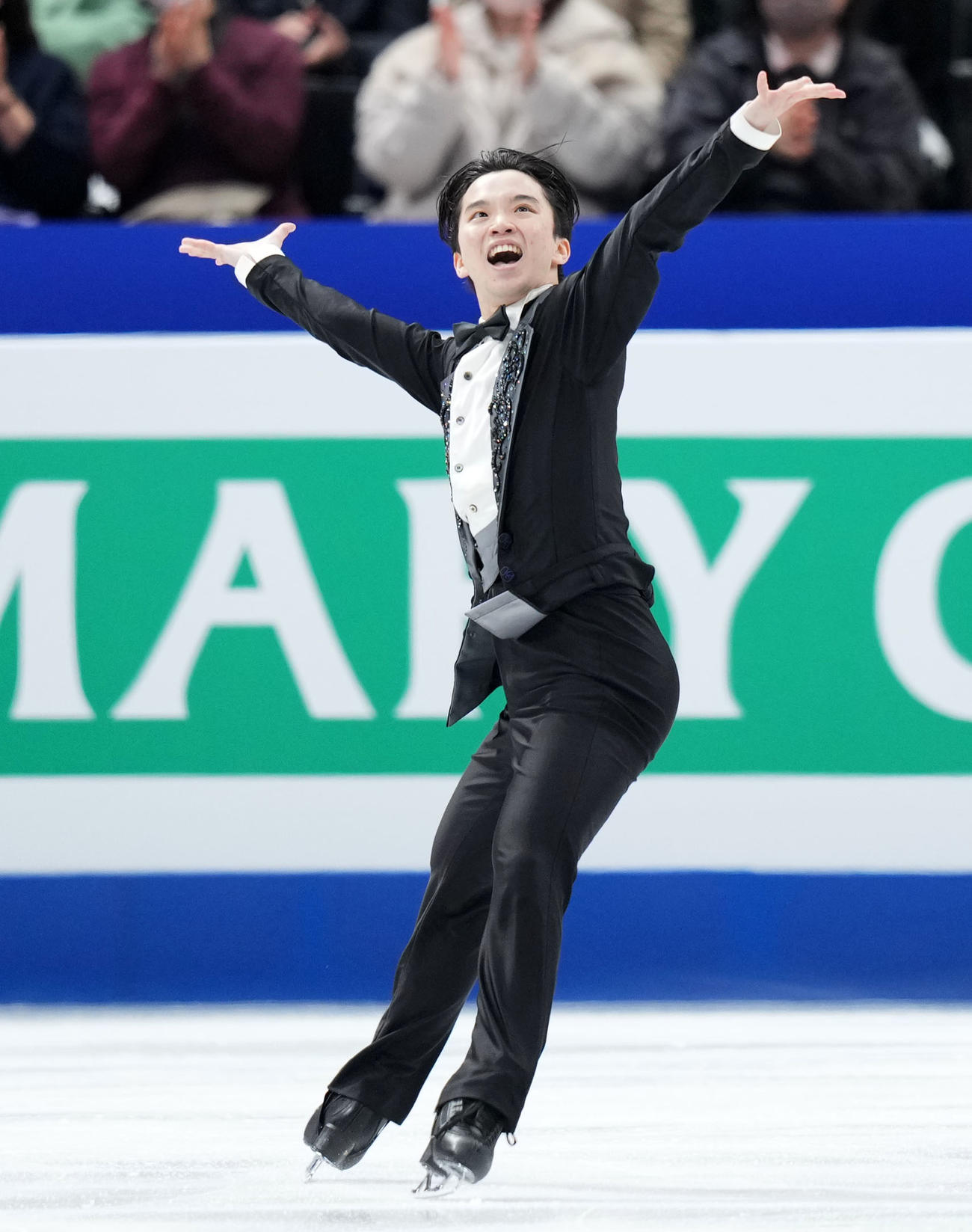 男子フリーで演技する友野（撮影・横山健太）