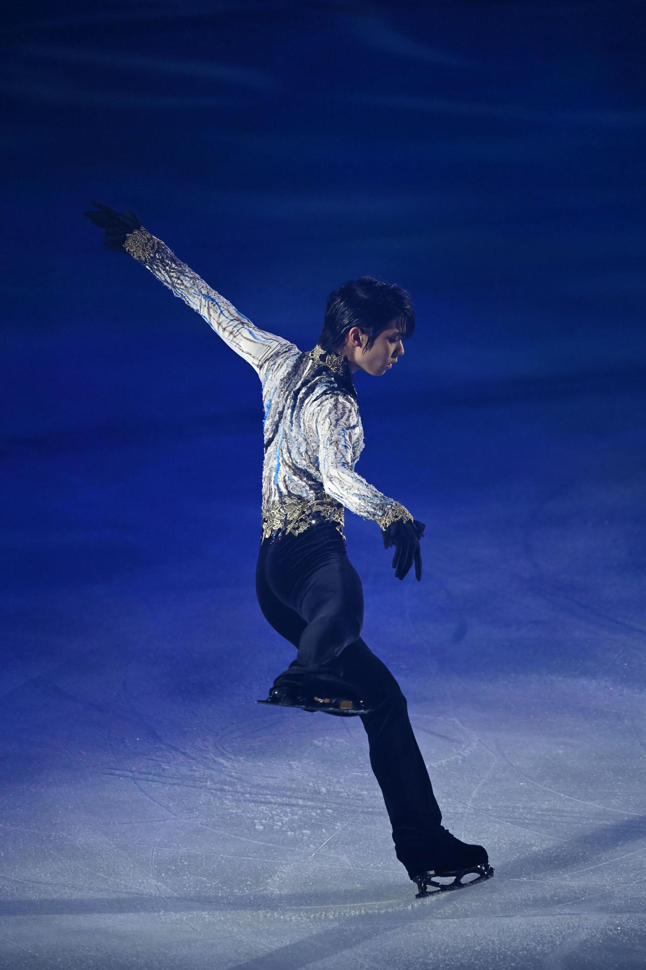 観客を魅了する羽生結弦（撮影・石井愛子）