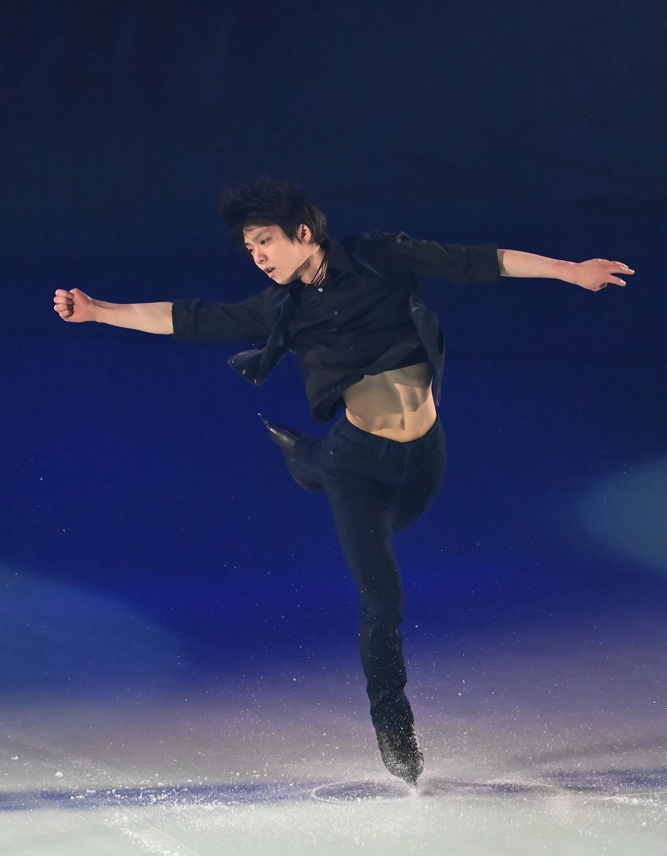 オープニングに登場した羽生結弦さん（撮影・石井愛子）（撮影・石井愛子）