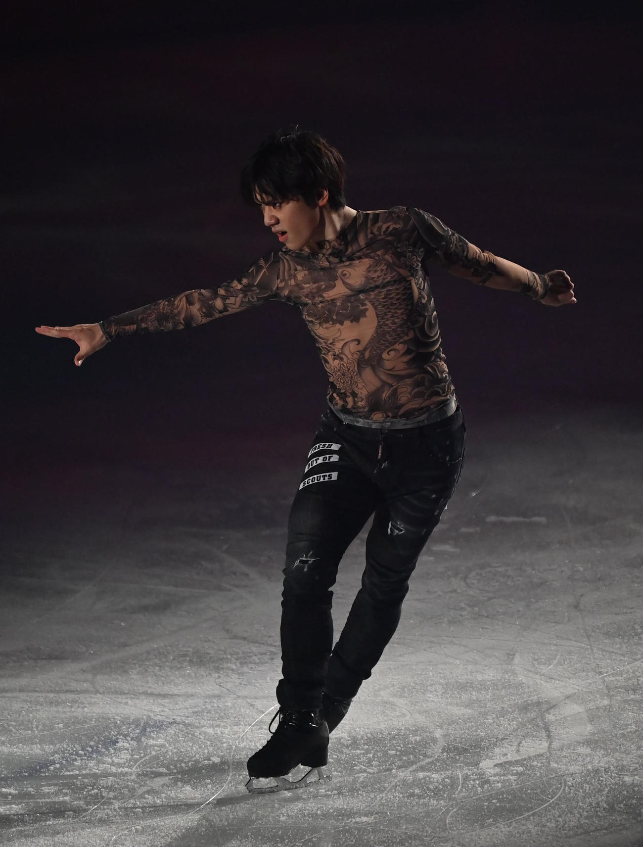観客を魅了する宇野昌磨さん（撮影・石井愛子）