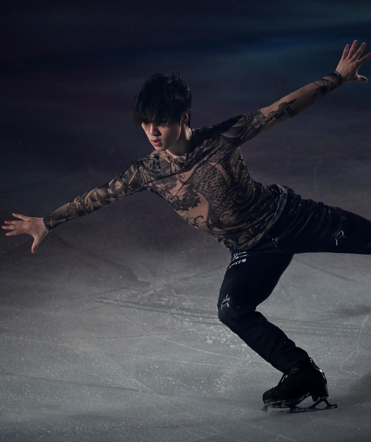 観客を魅了する宇野昌磨さん（撮影・石井愛子）