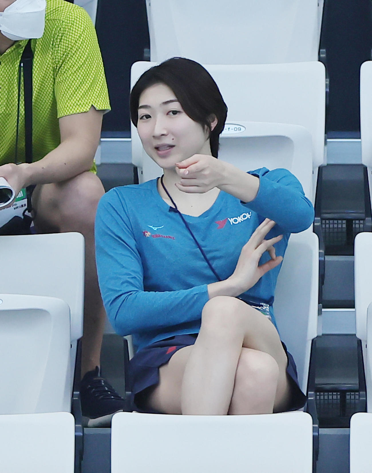女子200メートル自由形を棄権した池江（撮影・足立雅史）