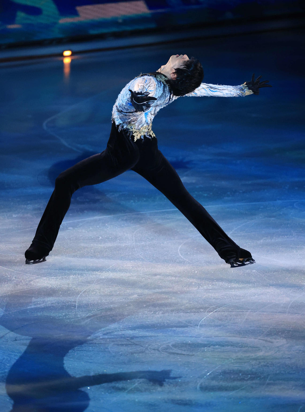 「スターズ・オン・アイス」で、オペラ座の怪人を演じる羽生結弦さん（撮影・浅見桂子）