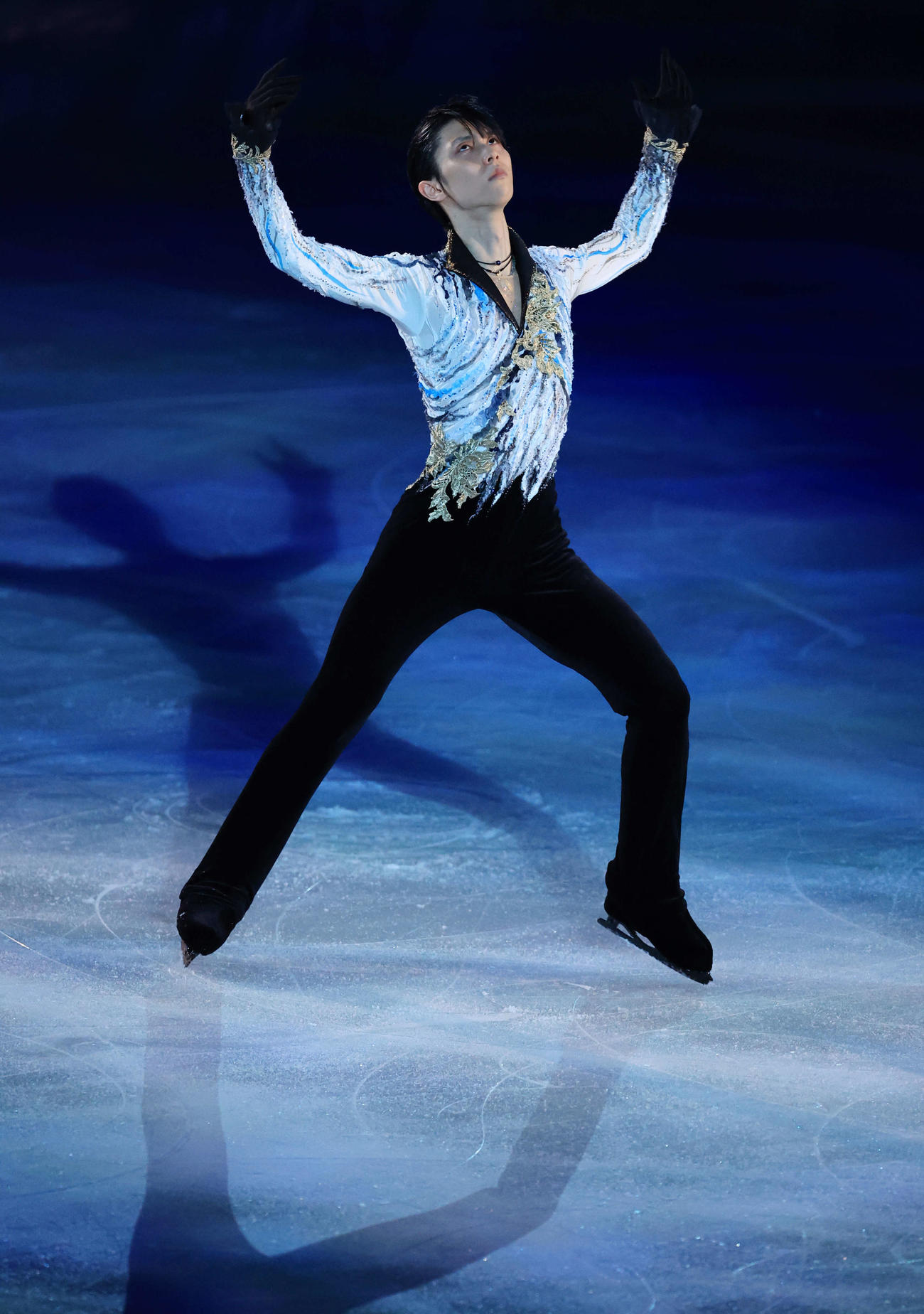 「スターズ・オン・アイス」で、オペラ座の怪人を演じる羽生結弦さん（撮影・浅見桂子）