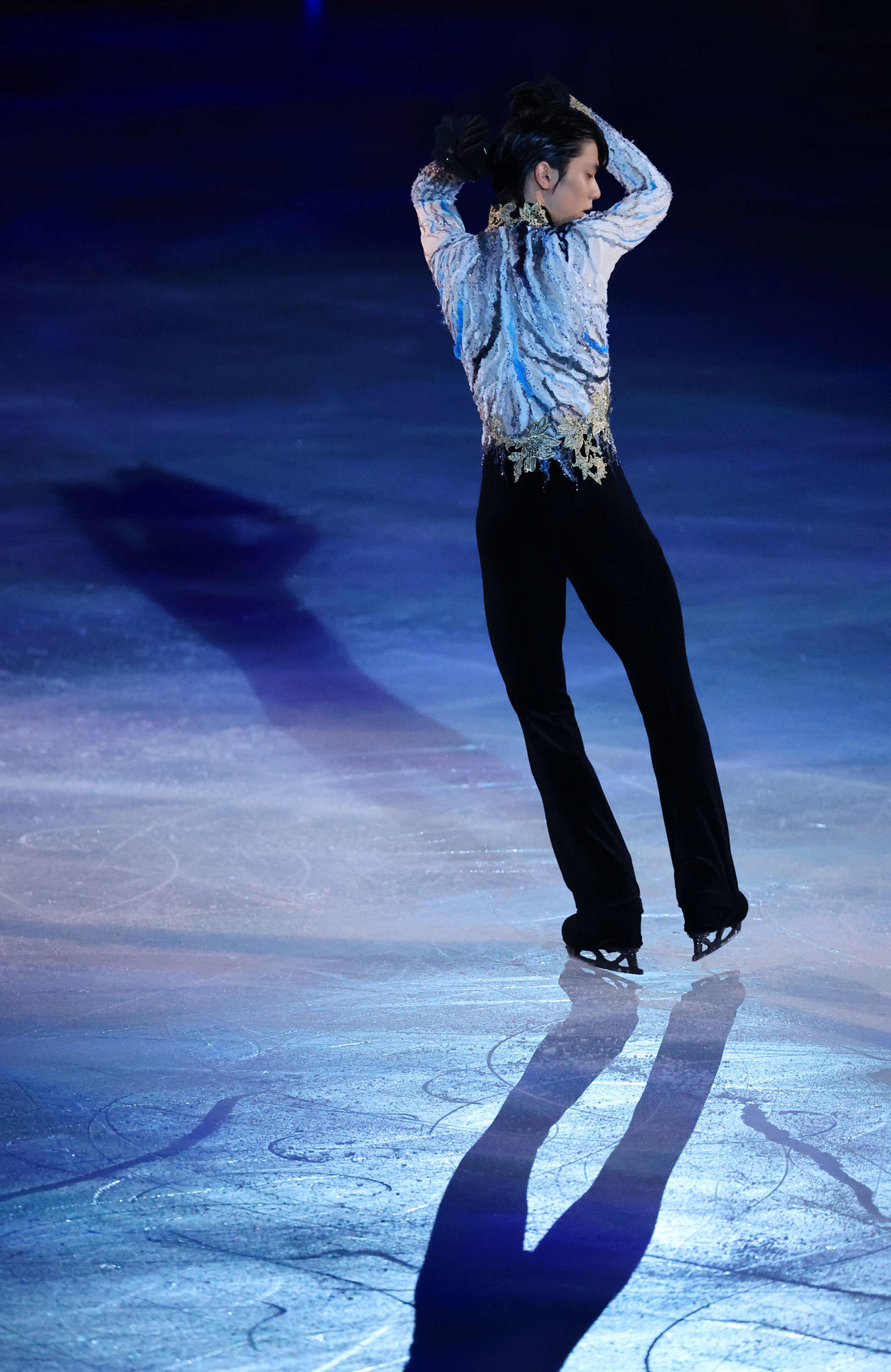 「スターズ・オン・アイス」で、オペラ座の怪人を演じる羽生結弦さん（撮影・浅見桂子）