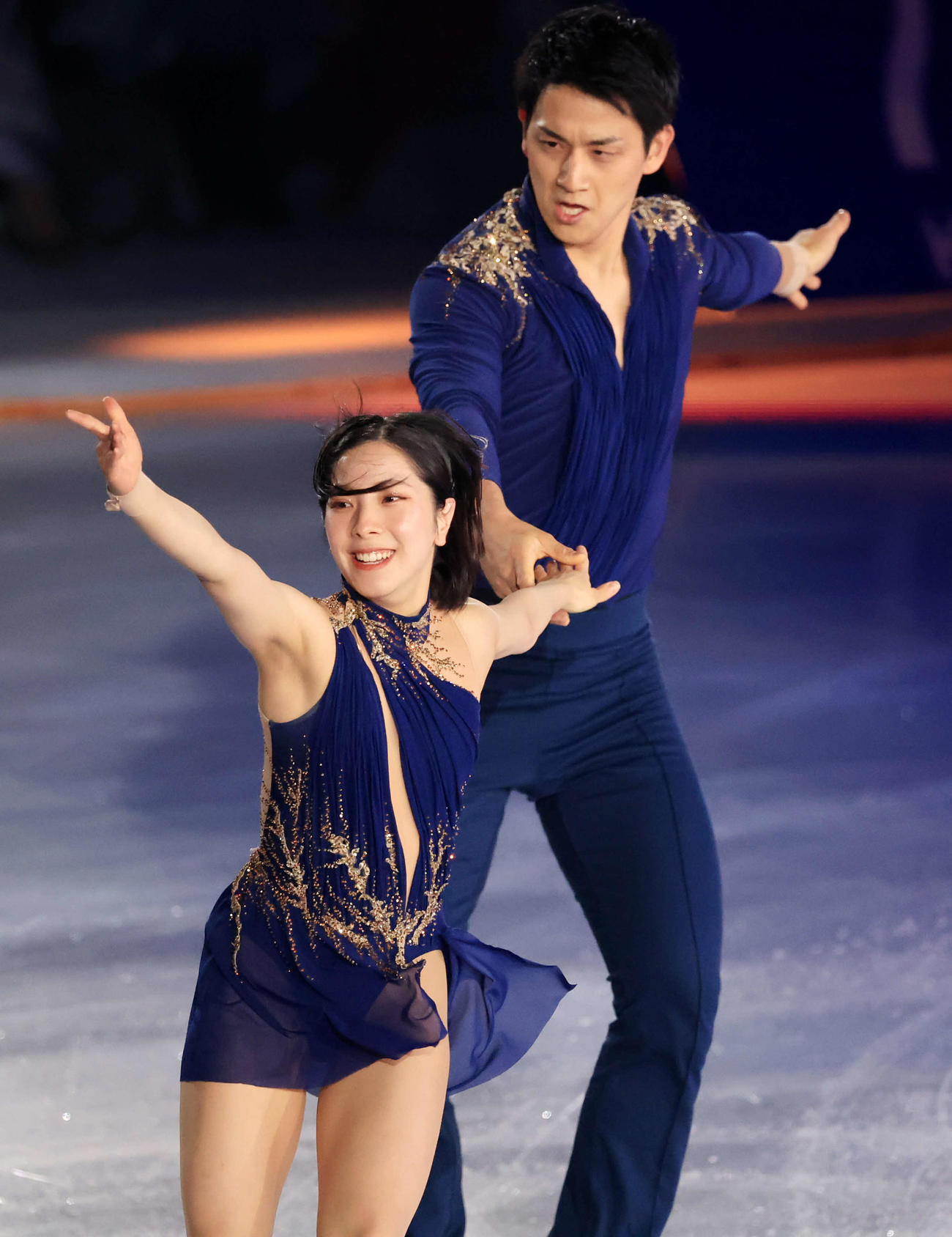 「スターズ・オン・アイス」で、演技する木原龍一（右）と三浦璃来ペア（撮影・浅見桂子）