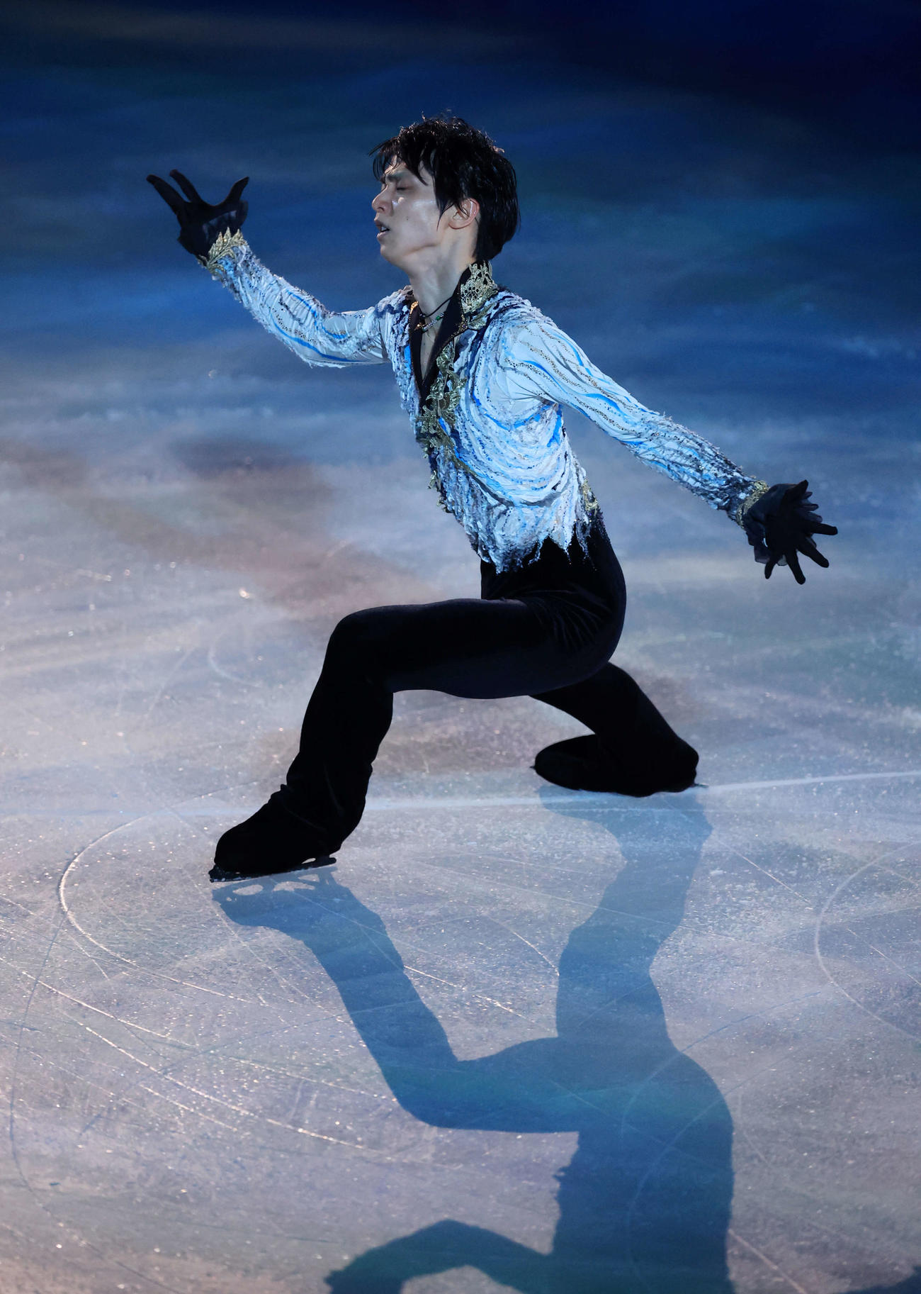 「スターズ・オン・アイス」で、オペラ座の怪人を演じる羽生結弦さん（撮影・浅見桂子）