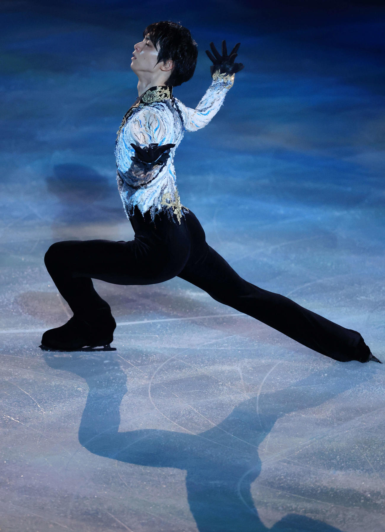 「スターズ・オン・アイス」で、オペラ座の怪人を演じる羽生結弦さん（撮影・浅見桂子）