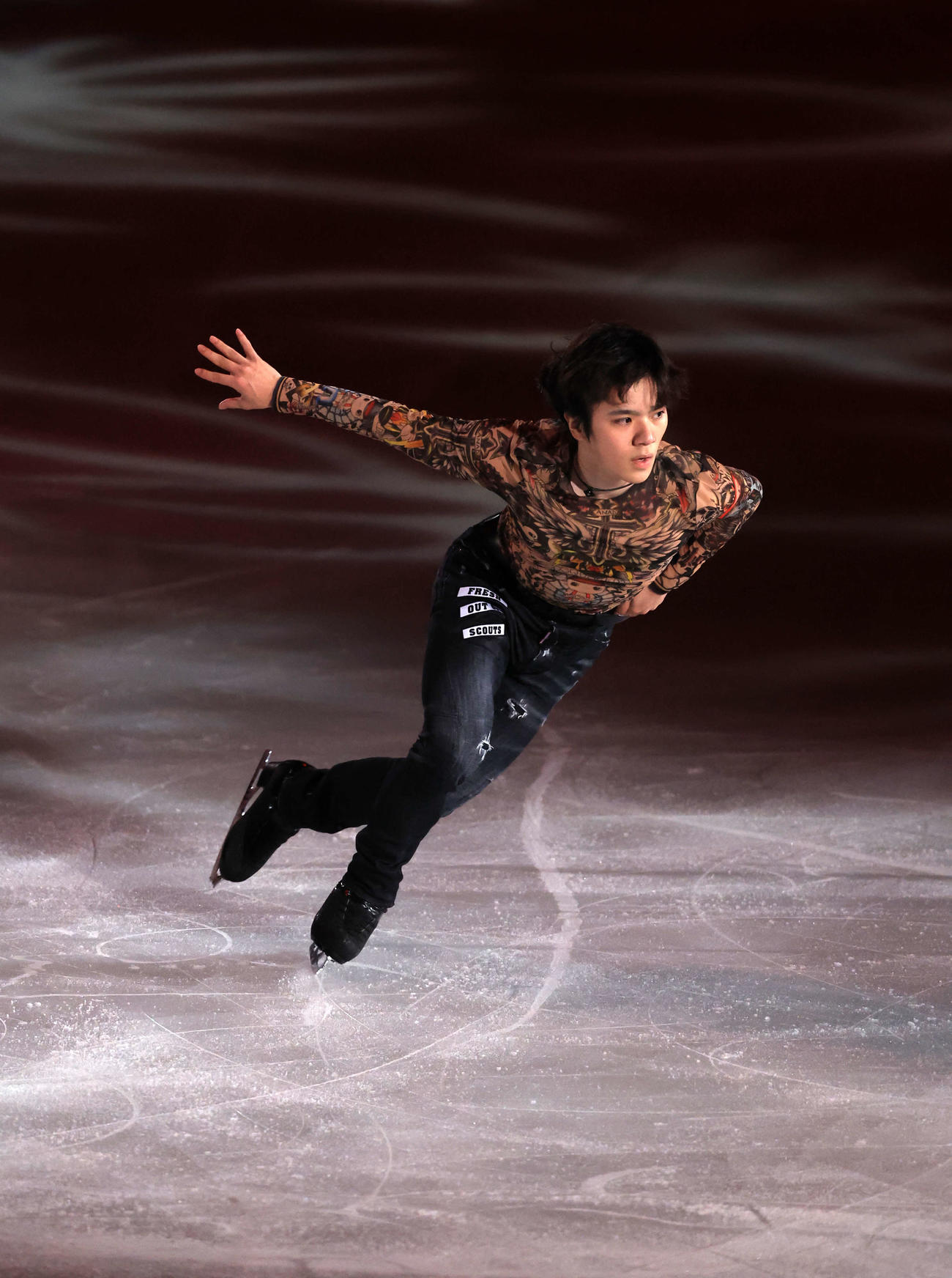 「スターズ・オン・アイス」で、演技する宇野昌磨（撮影・浅見桂子）