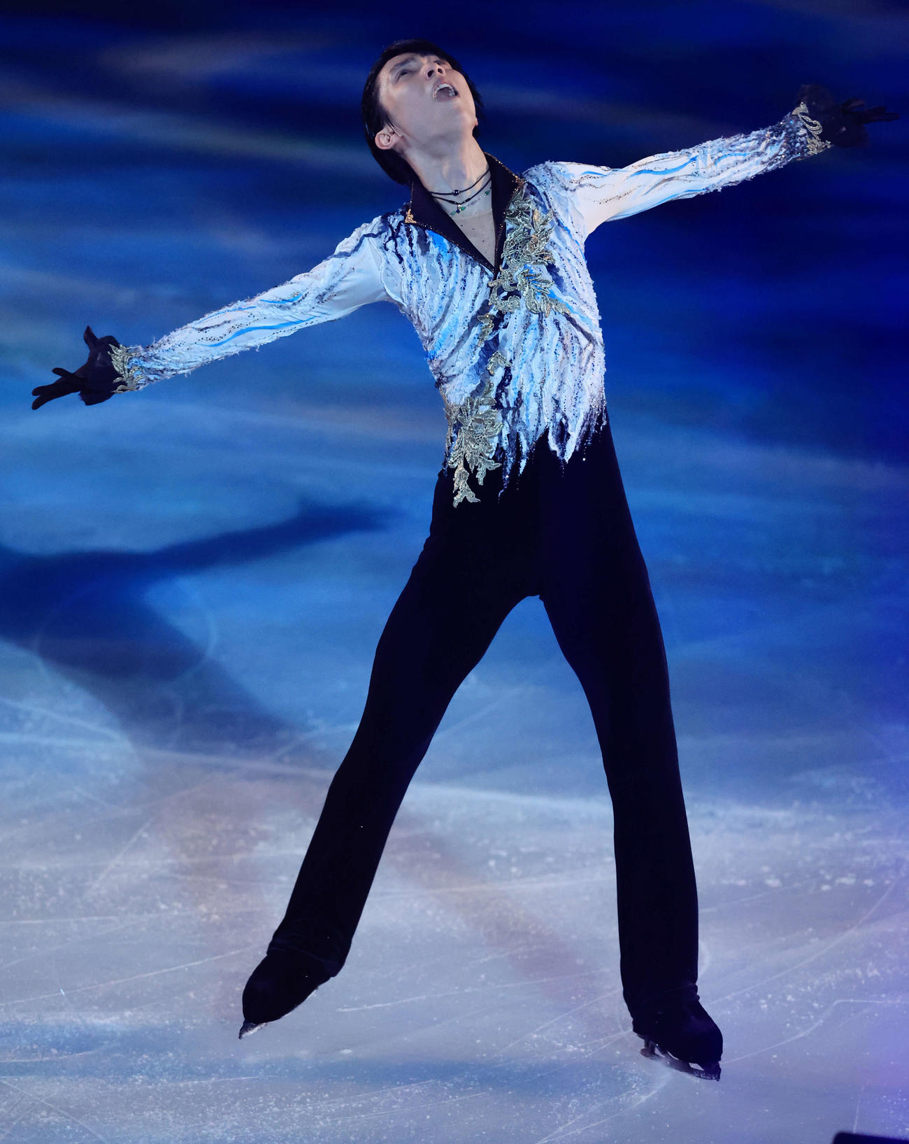 「スターズ・オン・アイス」で、オペラ座の怪人を演じる羽生結弦さん（撮影・浅見桂子）
