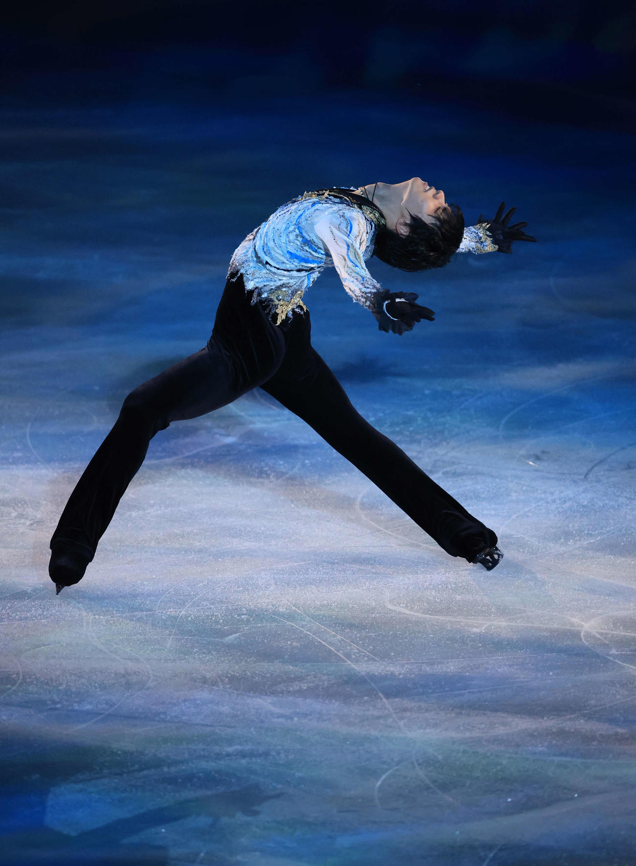 「スターズ・オン・アイス」で、オペラ座の怪人を演じる羽生結弦さん（撮影・浅見桂子）