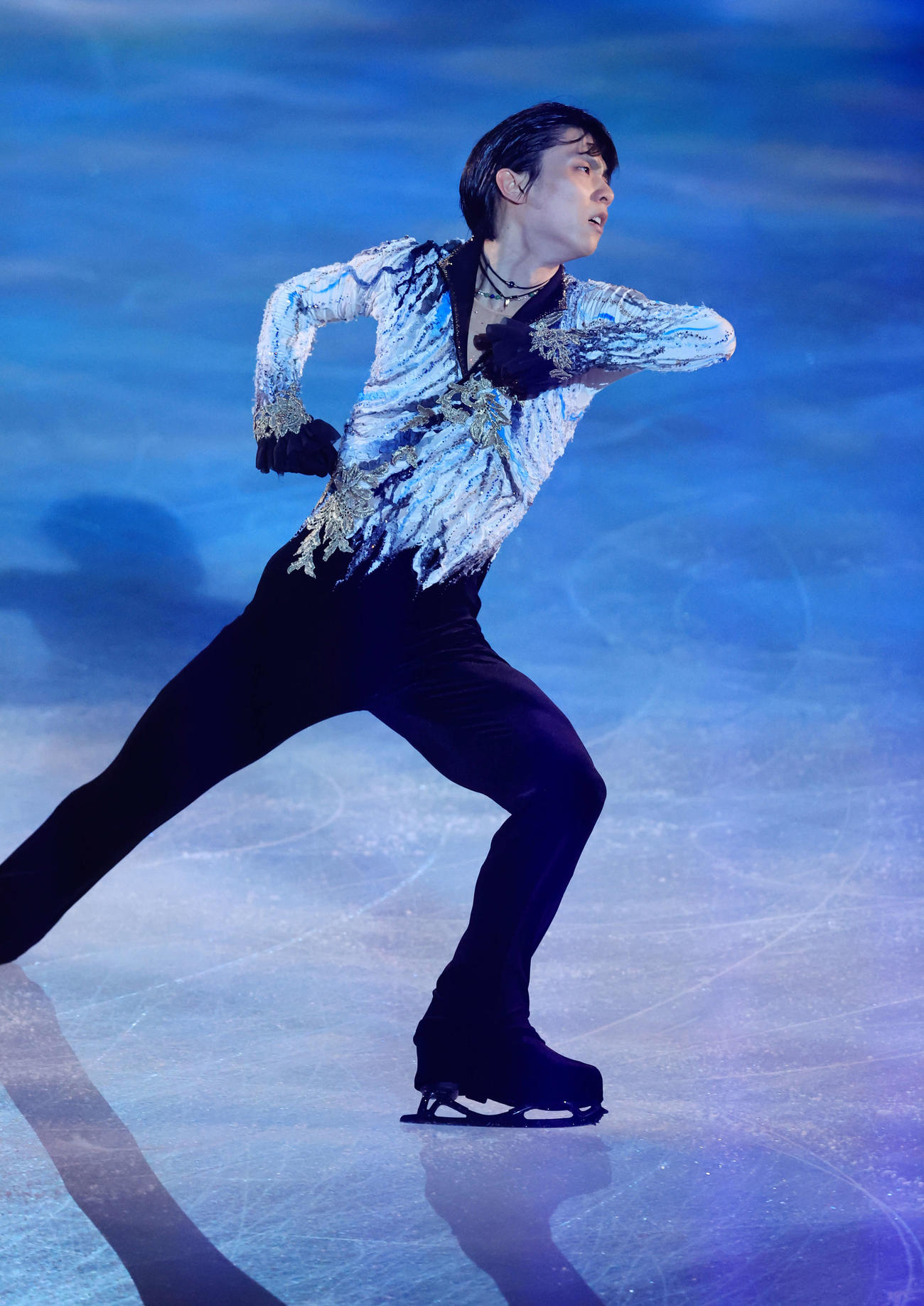 「スターズ・オン・アイス」で、オペラ座の怪人を演じる羽生結弦さん（撮影・浅見桂子）