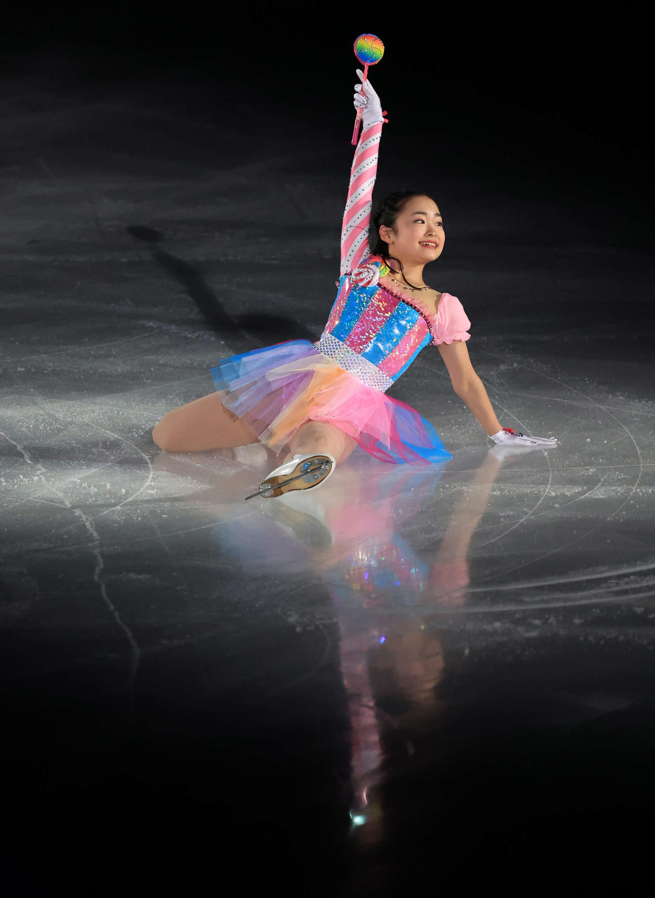 「スターズ・オン・アイス」でかわいらしい演技を披露する島田麻央（撮影・浅見桂子）