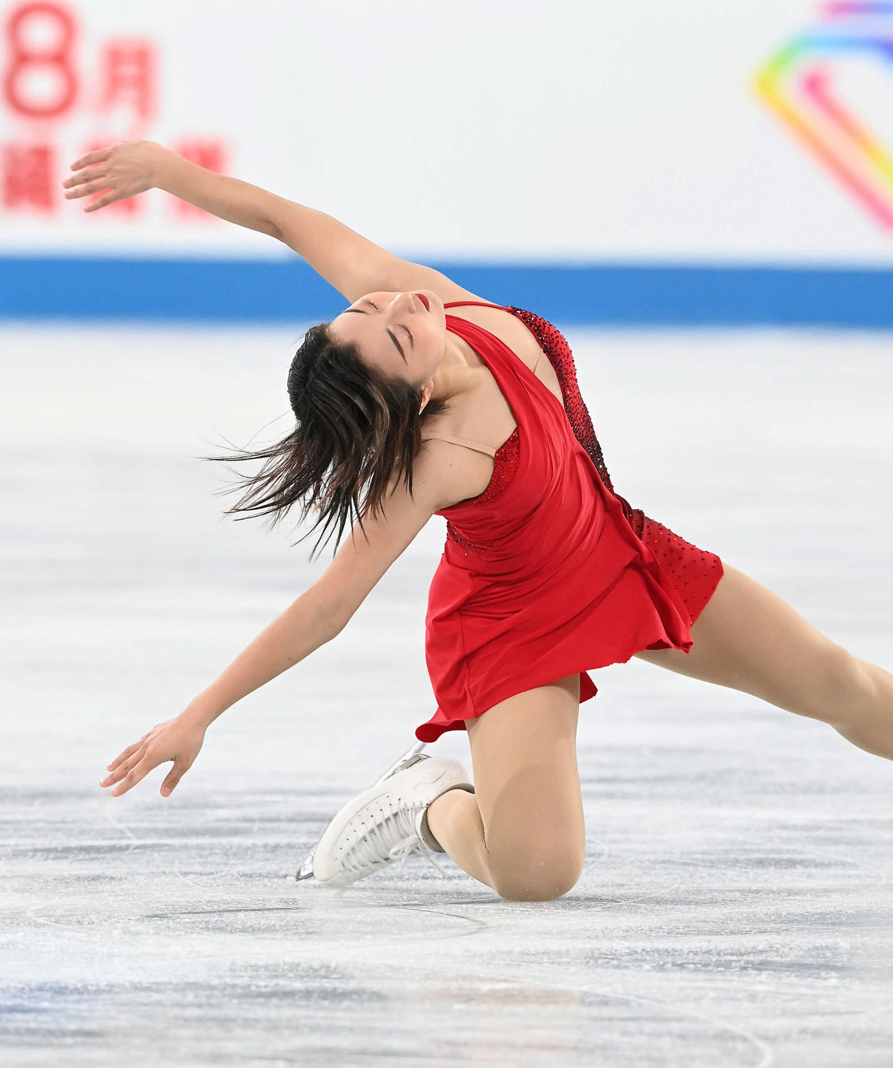 女子FP　華麗な演技でファンを魅了する坂本（撮影・たえ見朱実）