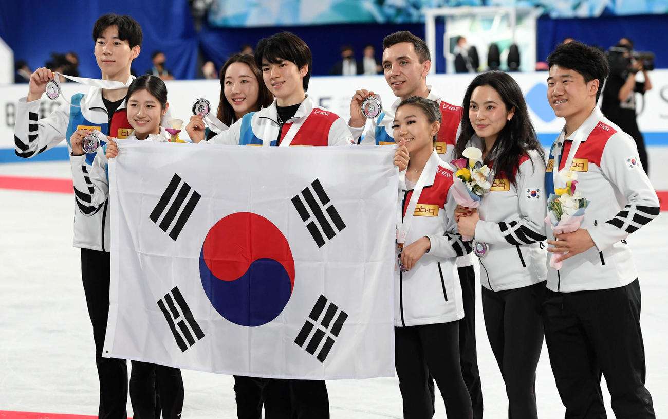 国別対抗戦で2位の韓国チーム（撮影・たえ見朱実）