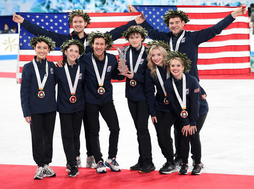 国別対抗戦で優勝したの米国チーム(撮影・たえ見朱実)