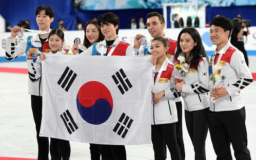 国別対抗戦で2位の韓国チーム(撮影・たえ見朱実)
