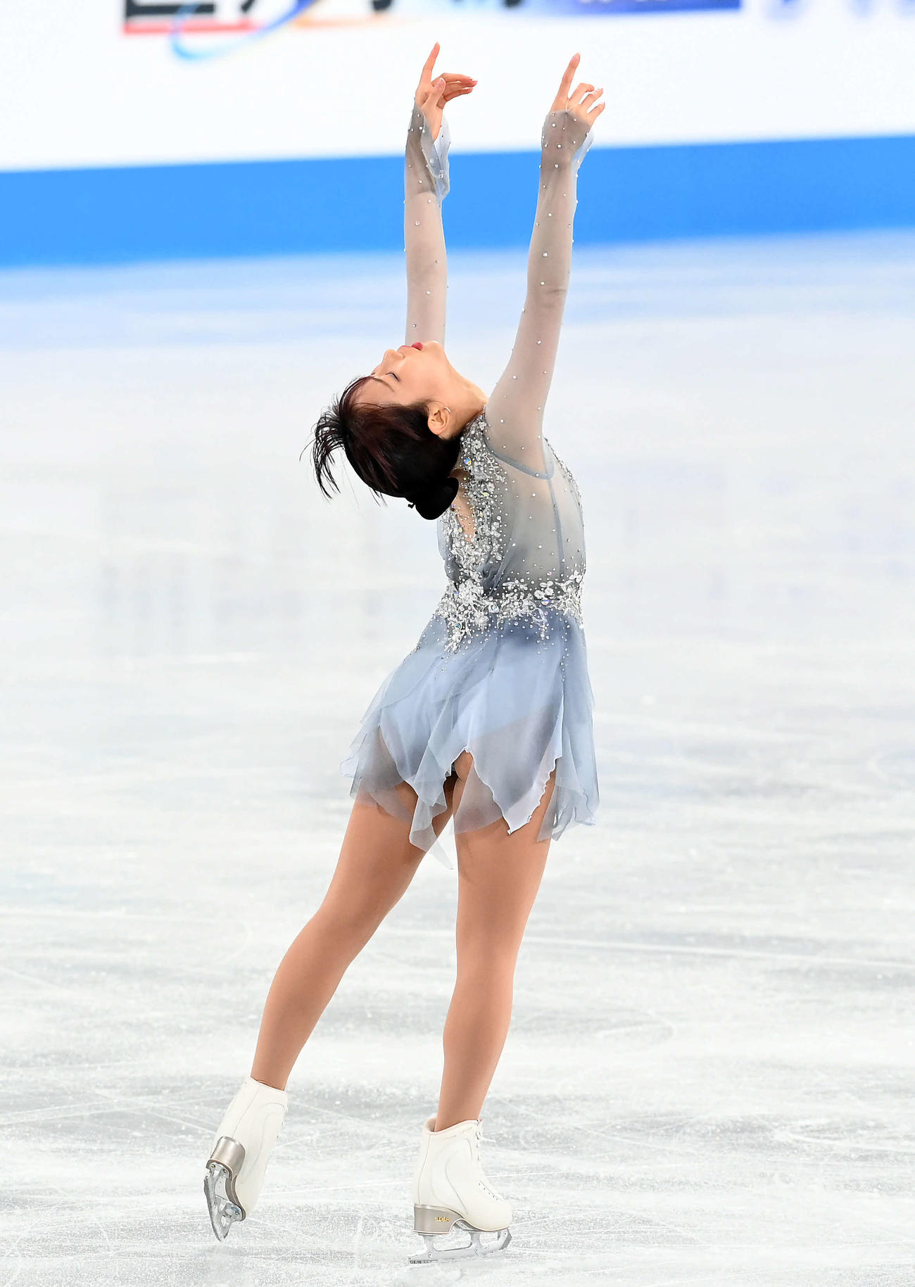 女子SPで5位発進となった三原（撮影・たえ見朱実）