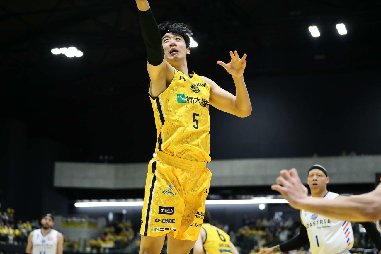 宇都宮対茨城　キレのある動きをみせた宇都宮のヤン・ジェミン（コピーライトBLEAGUE）
