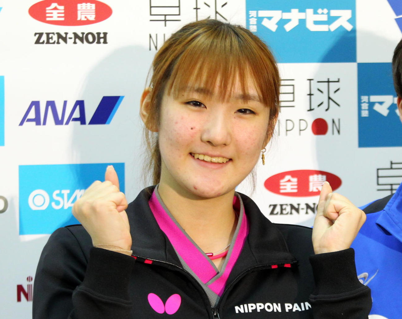 卓球Tリーグ、日本ペイントの加藤美優（19年3月撮影）