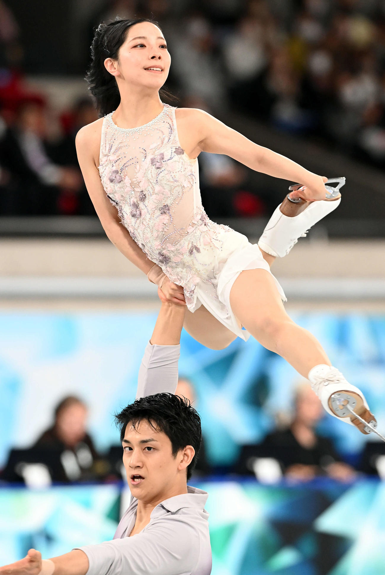 ペアフリー　華麗な演技で会場を沸かす三浦璃来・木原龍一組（撮影・たえ見朱実）