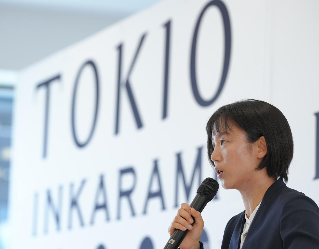 「TOKIOインカラミスケート部」所属会見　「TOKIOインカラミスケート部」所属会見に臨む高木（撮影・垰建太）