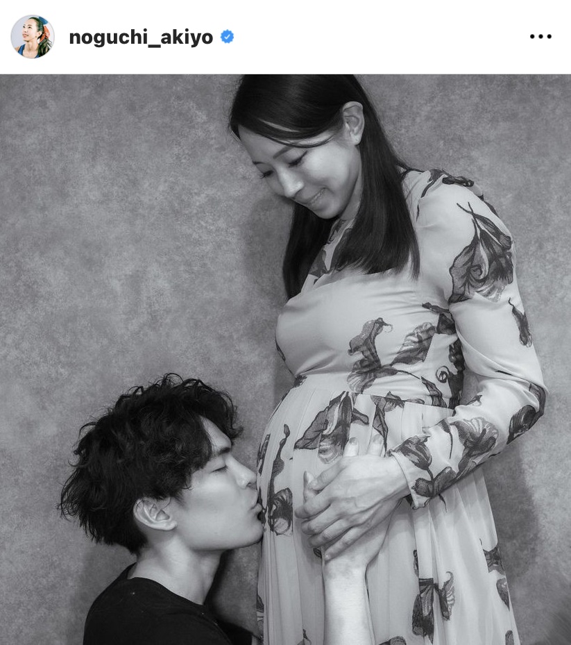 第1子を妊娠した野口啓代さん（右）と夫の楢崎智亜（野口啓代さんのインスタグラムから）