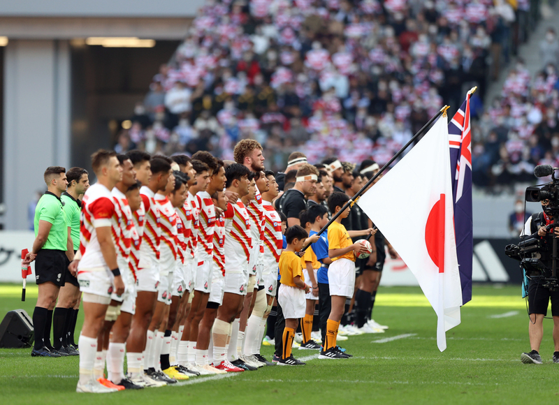 ラグビー日本代表の選手たち（2022年10月29日）