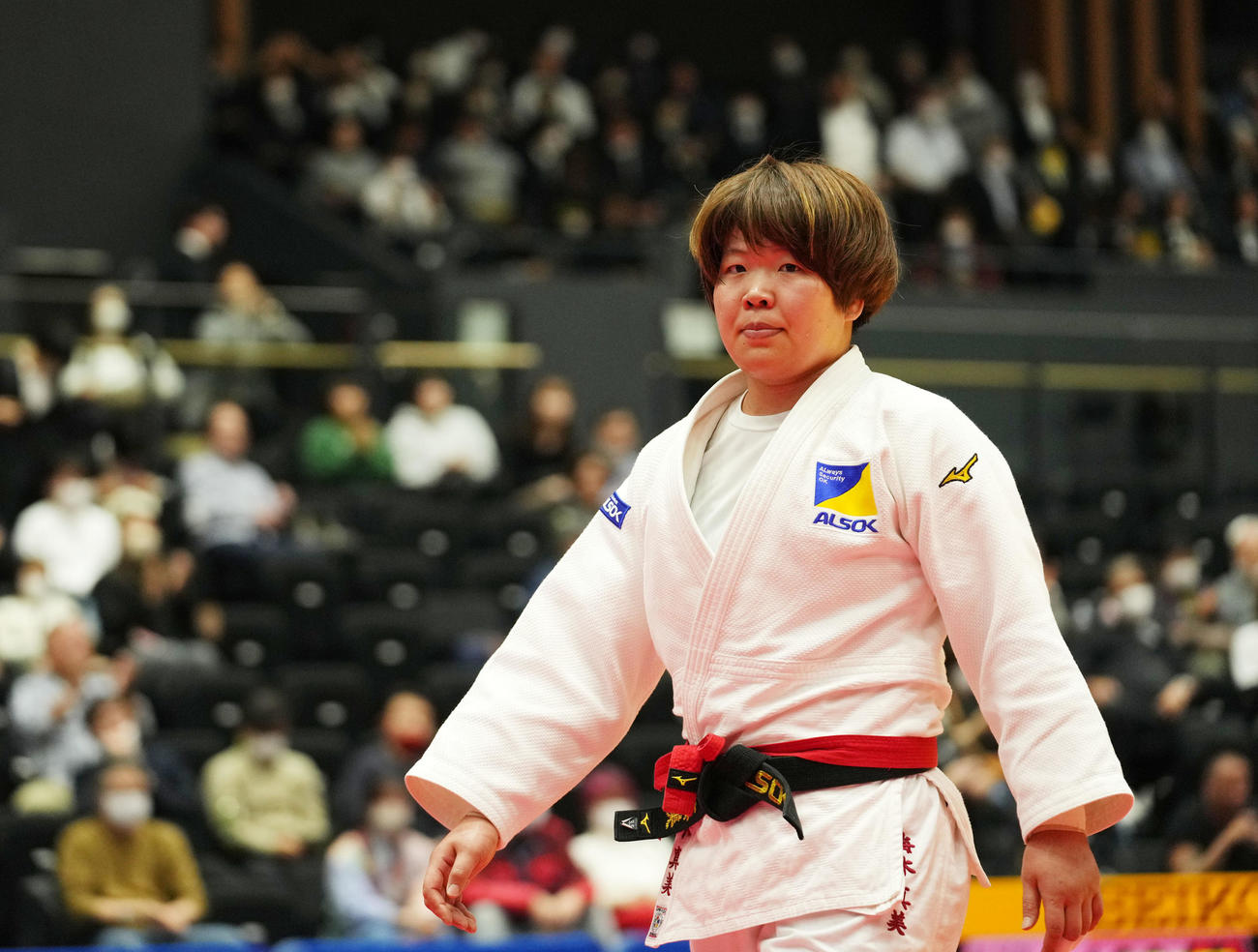 決勝で児玉に勝利し皇后杯初優勝を果たした梅木（撮影・横山健太）