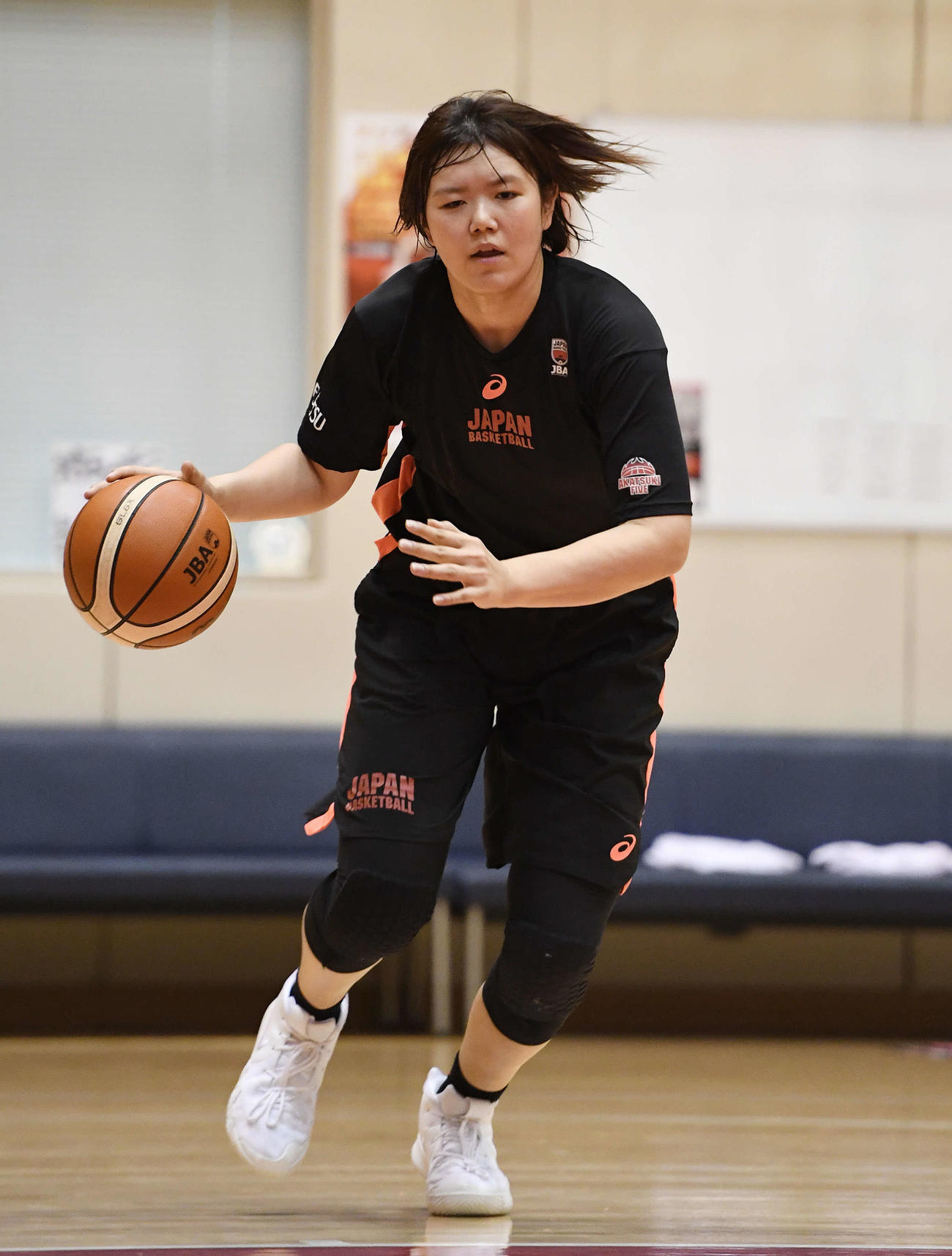 バスケットボール女子日本代表合宿に参加する谷村里佳（2019年4月撮影）