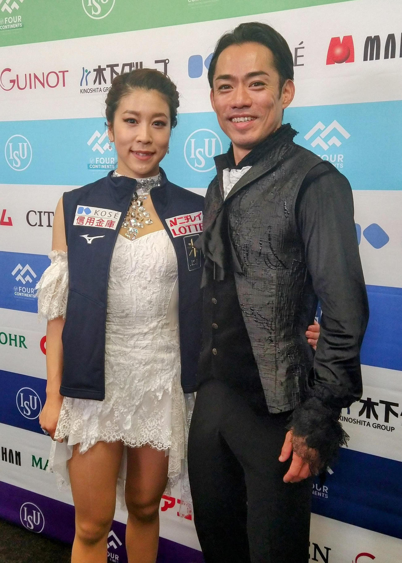 フィギュアスケート4大陸選手権　アイスダンス・フリーダンス（FD）を終え、世界選手権へ切り替えた「かなだい」村元哉中（左）高橋大輔組（2023年2月12日撮影）