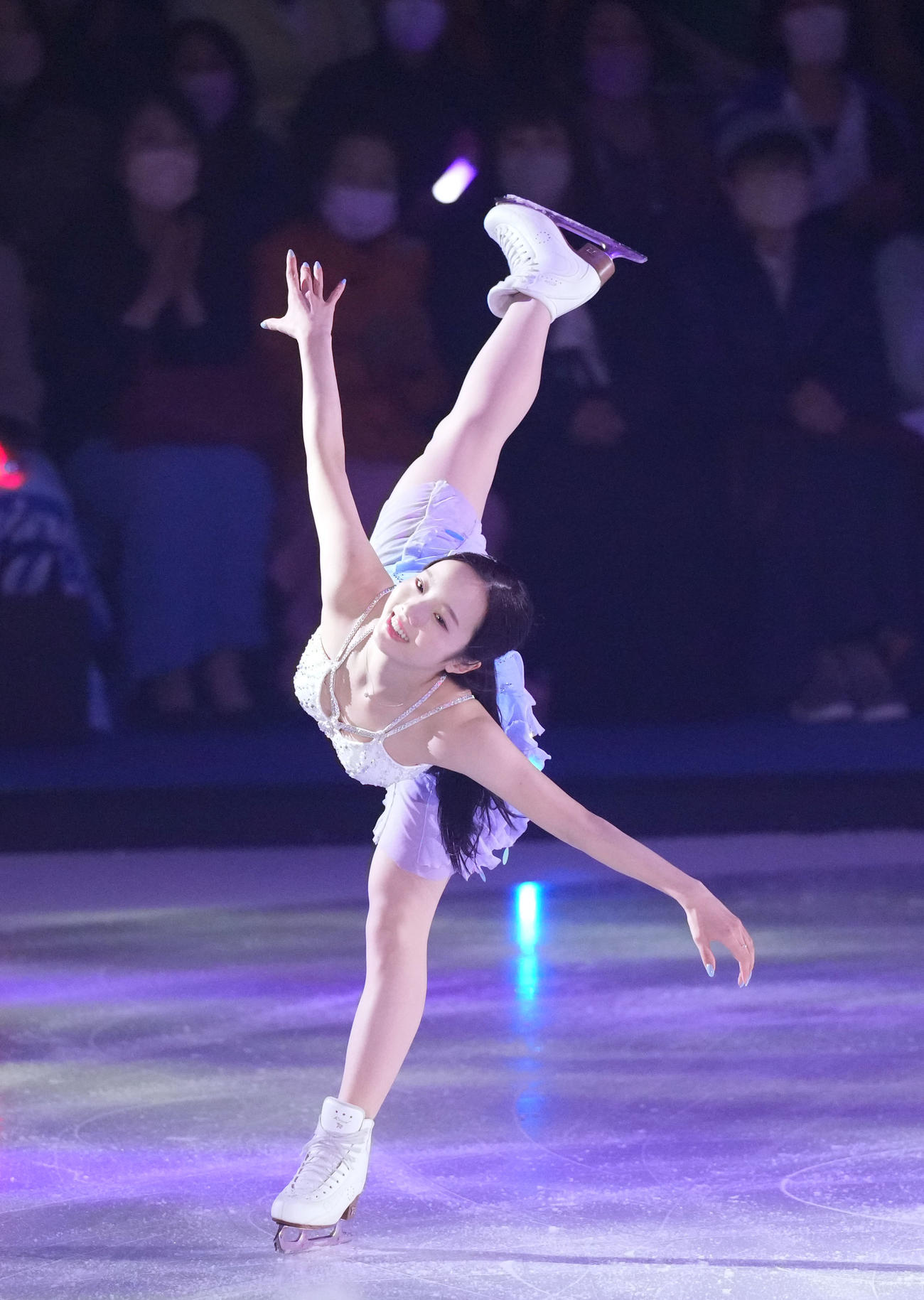 「プリンスアイスワールド2023－2024横浜公演」笑顔で演技する本田（撮影・狩俣裕三）
