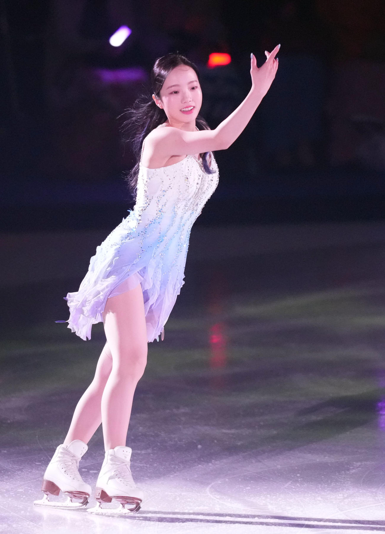 「プリンスアイスワールド2023－2024横浜公演」笑顔で演技する本田（撮影・狩俣裕三）