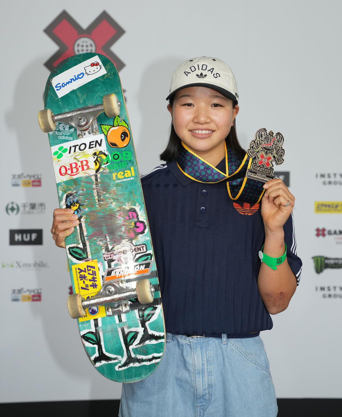 女子スケートボードストリートで準優勝した西矢（撮影・狩俣裕三）