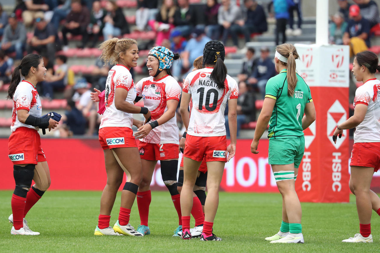 アイルランドに勝利し、過去最高5位となった女子7人制日本代表（C）JRFU