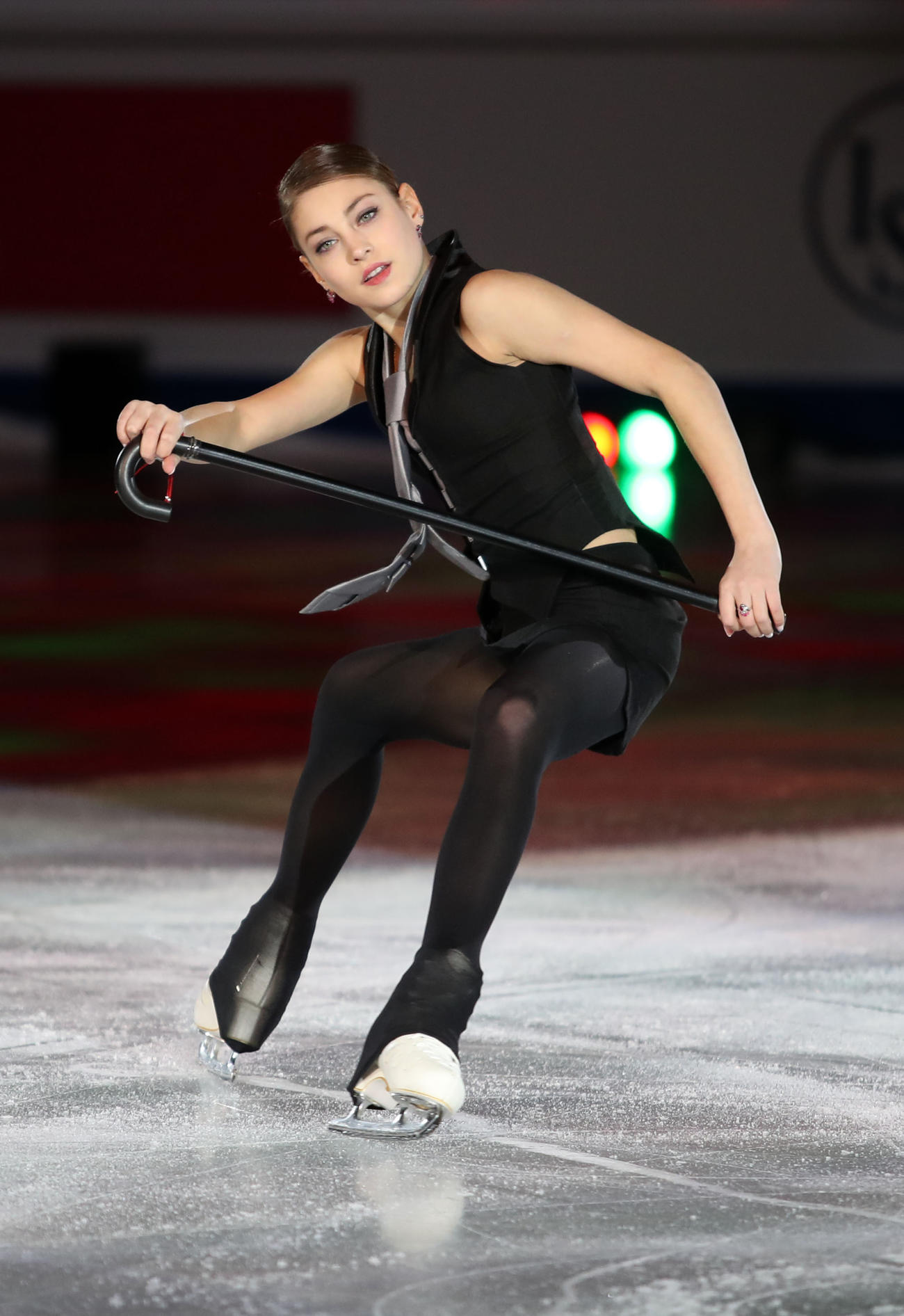 グランプリ（GP）ファイナル　エキシビション　演技を披露するアリョーナ・コストルナヤ（2019年12月撮影）