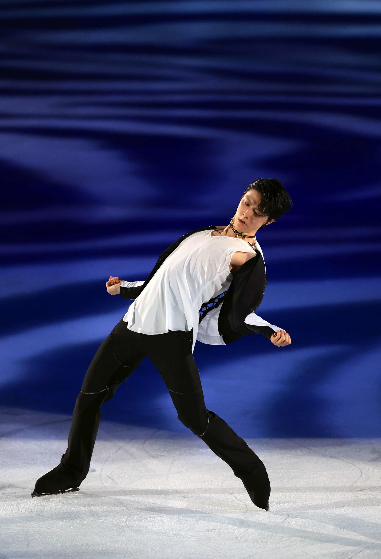 DA PAMPのISSAの歌に乗って演技する羽生結弦さん（撮影・浅見桂子）