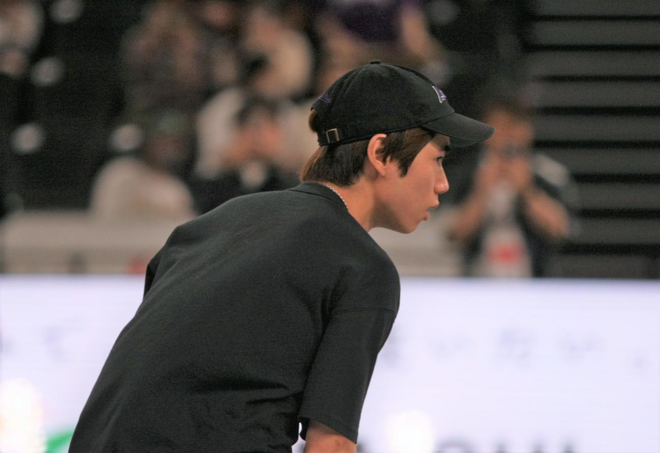 スケートボード・ストリートの新設大会「UPRISING TOKYO」男子決勝で優勝した堀米（撮影・藤塚大輔）