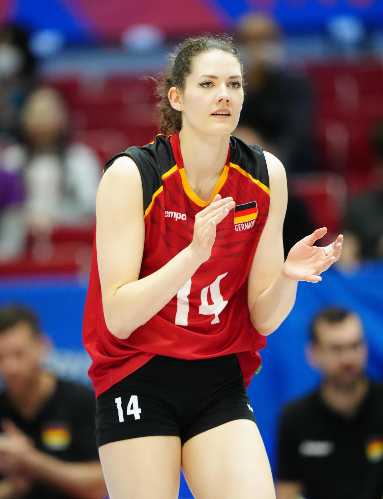 ネーションズリーグ女子名古屋大会　中国対ドイツ　バレーボール女子ドイツ代表のマリー・シェルツェル