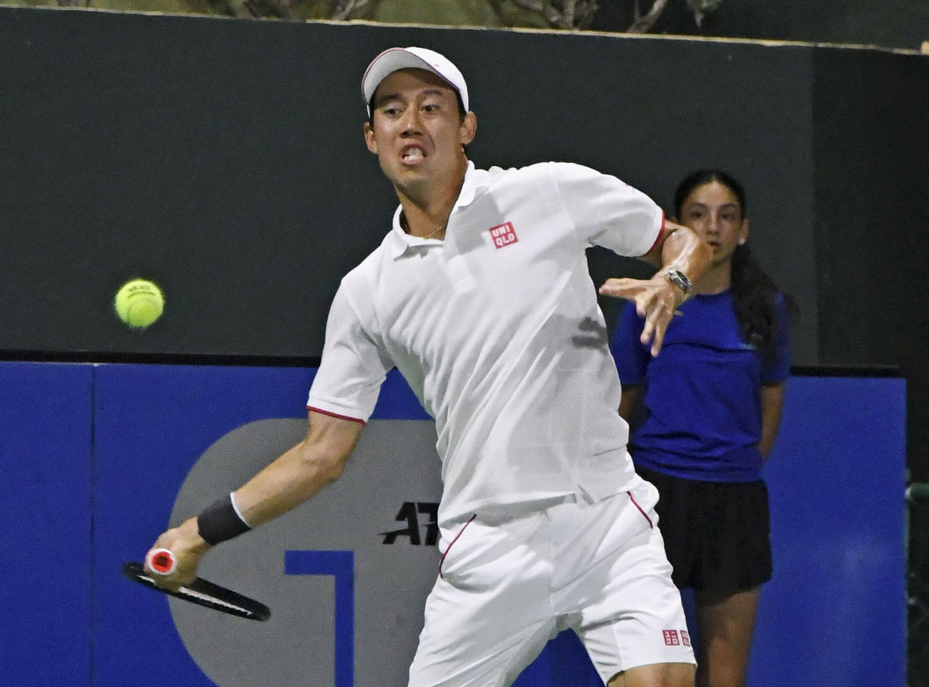 カリビアン・オープンのシングルス1回戦で復帰を果たした男子テニスの錦織圭（共同）