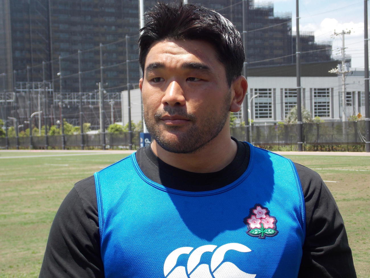 日本代表浦安合宿で練習を終えて思いを語る具智元（撮影・松本航）