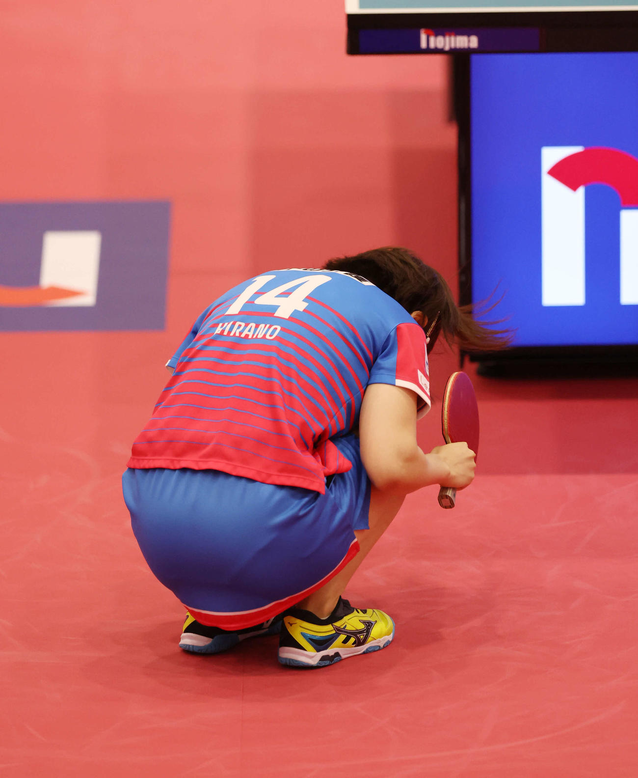 女子シングルスを優勝した平野（撮影・宮地輝）
