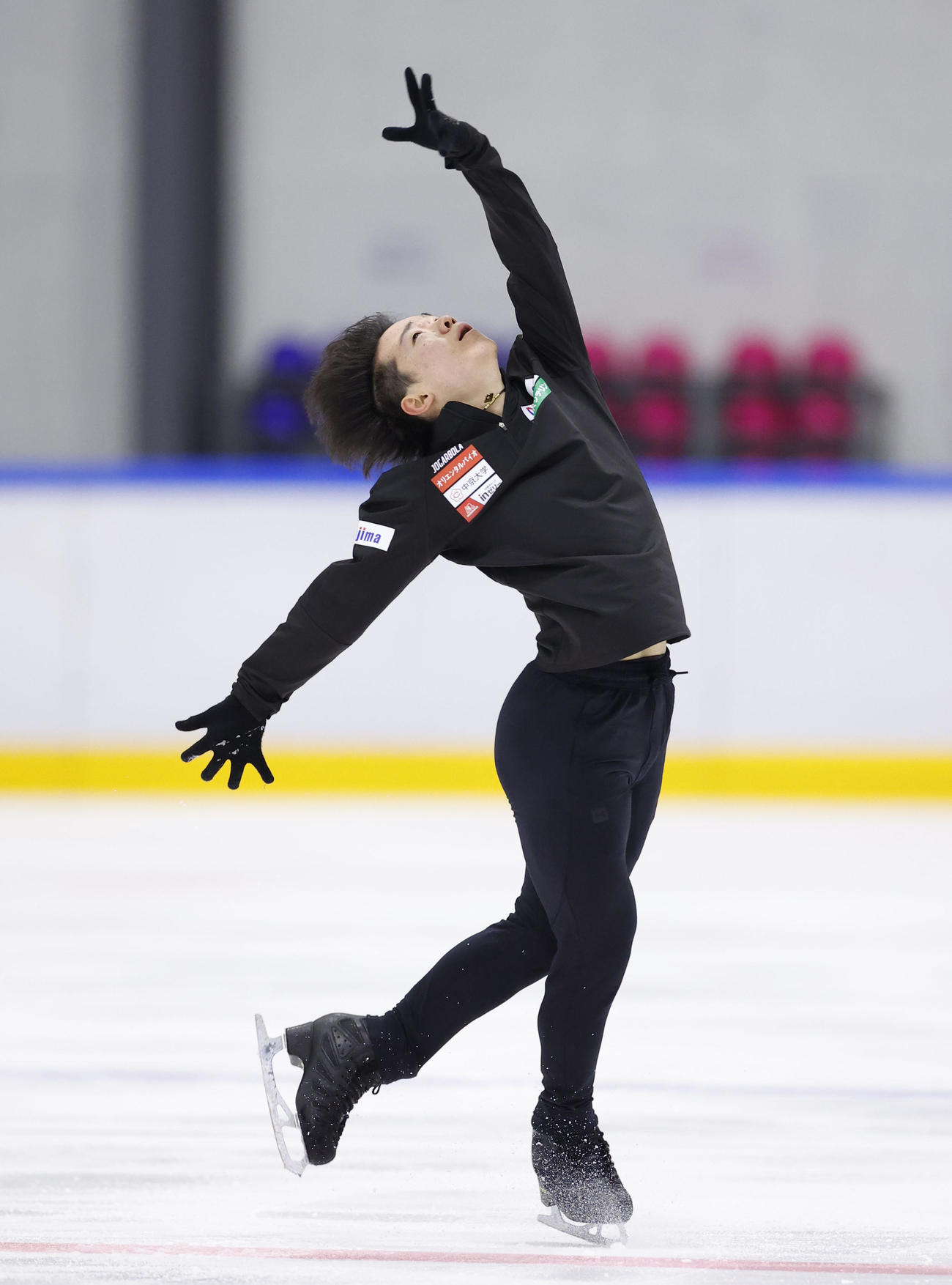 全日本フィギュア合宿に参加し、演技する鍵山優真（撮影・藤尾明華）