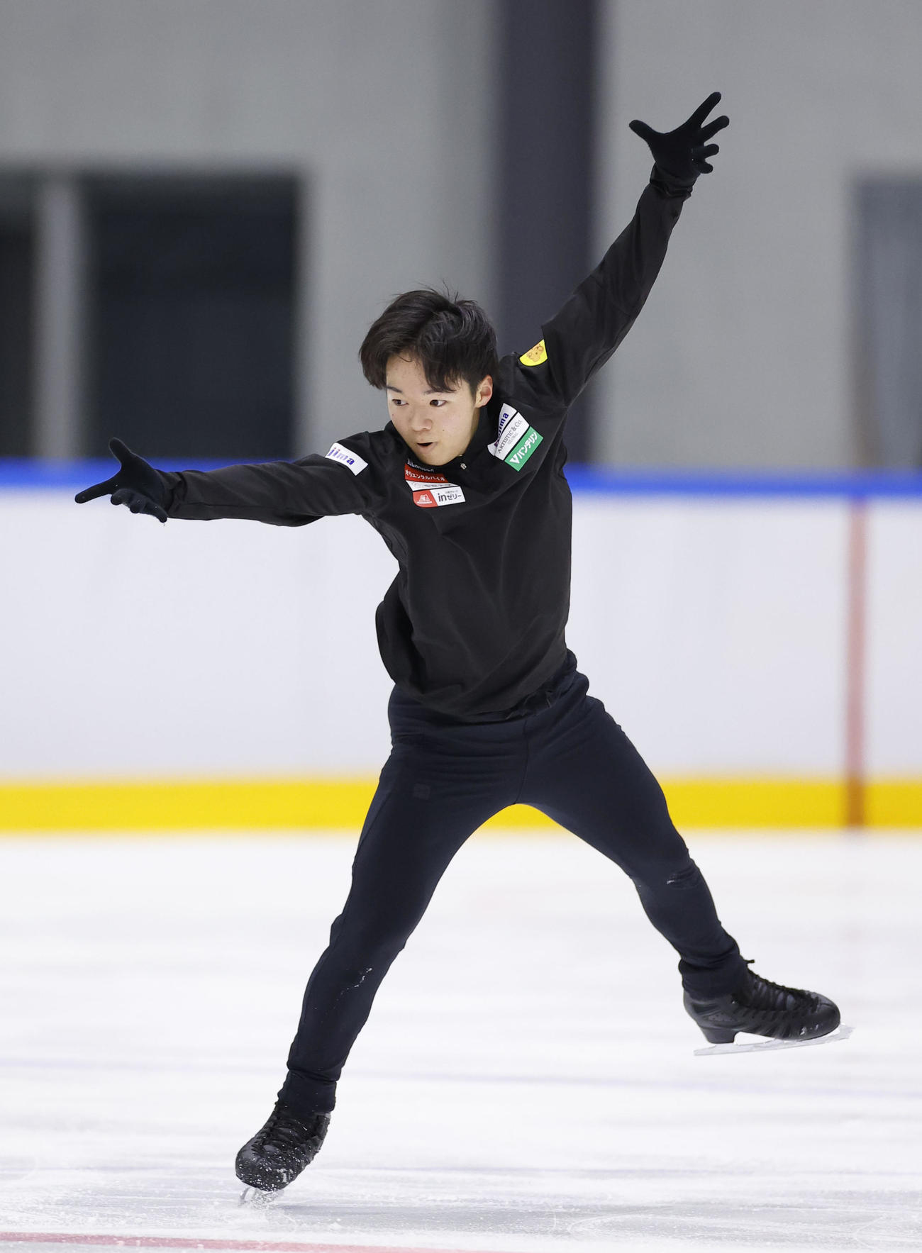 全日本フィギュア合宿に参加し、演技する鍵山優真（撮影・藤尾明華）